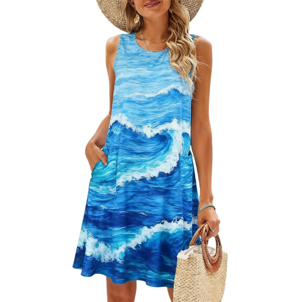 Women's Striped Swing Sundress Beachwear