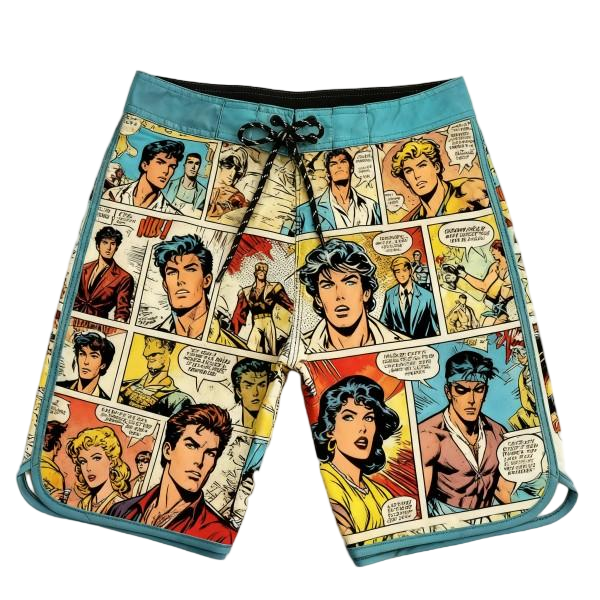 Men's Elastic Waist Surf Board Shorts